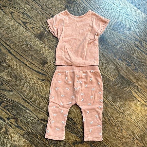 Grayson Mini threads 6-9 month set with pants and short sleeve top peach orange - Picture 5 of 5
